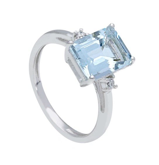 Anello Babila Milano Donna in Oro bianco Acquamarina 2.42 Ct 103479 - 103479